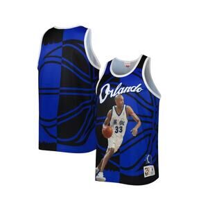 NWT! Mitchell & Ness Grant Hill Blue/Black Orlando Magic Sublimated Jersey- 2XL